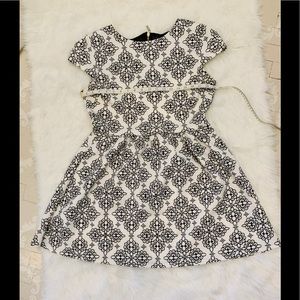 fit & flare black & white dress Sz 15